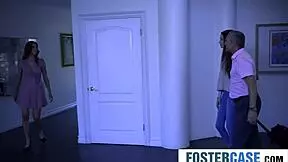 the naughty newbie got taught a lesson by the busty milf and stepdad