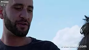 Geishakyd horny brunette model rides monster cock doggystyle intensely