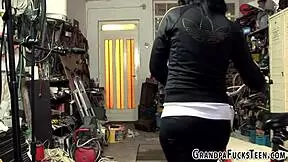 Teen 18+ and grandpa share a peeing moment