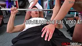 intense threesome with coach and two babes in hardcore anal