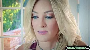 Stepson helps his busty stepmom with chores.