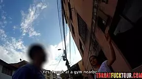 Marcela Sucked Big White Dick, Latina With Perfect Ass Enjoyed Deepthroat Fucking