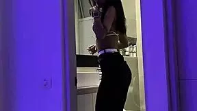 Skinny Latina Fucks Daddy