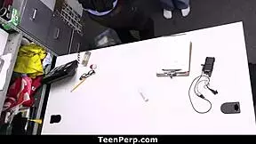 The Security Guard Challenges Her To Prove Her Honesty In The Raunchiest Ways - Teen 18+ Perp.