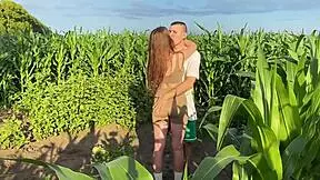 i hard roughly fucked the hot cute multiorgasmic babe in public on the corn feild