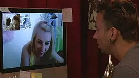 Sweet blonde teen sets up steamy sex via online chat.