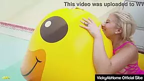 Vicky Vette straps on and fucks her young girlfriend Cristi Ann.