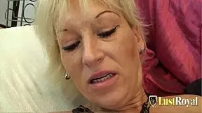 Older vixen Samantha with hunk toy.