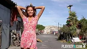 Petite Russian Milf Boldly Strips Naked Outdoor, Revealing Perfect All-Natural Body