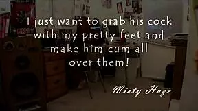 misty haze reminisces about her back-in-the-day footjob with a guy