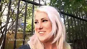 Blonde Teen Babe Lissa Flashes Pussy Publicly