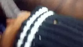 a beautiful black teen helps with pumping and sucking