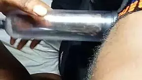 a beautiful black teen helps with pumping and sucking