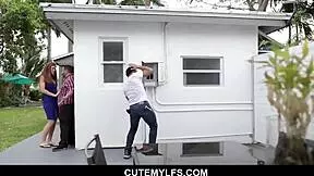 Hot Blonde Milf With Big Tits And Ass Cheats On Husband By Fucking Sexy Stepson In Naked Passion