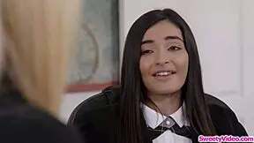 Does the bratty teen get licked by her milf dean?