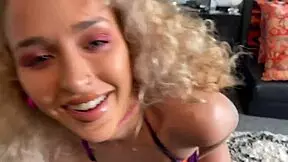 Wild Threesome POV Party With Tall Brunette And Petite Blonde Doing Sloppy Double Blowjob Deepthroat And Sex Toys