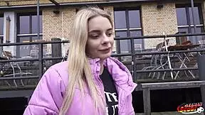 German scout picks up big saggy tits nurse for casting fuck