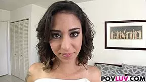 Latina teen Penelope Stone gets slammed hard in POV.