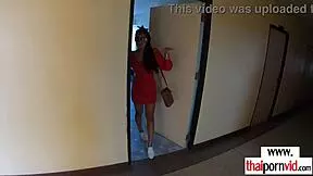 Hot Big Boobed Amateur Thai Teen Pounces On European Cock.