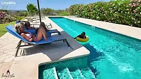 Dirty Tina's World Premiere FFF Lesbian Tribbing Facesitting Outdoor Threesome