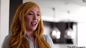 Lauren phillips chaperones her teen 18+ neighbor maya woulfe and her girlfriend lily larimar to hep them have lesbian sex for their first time