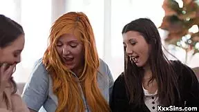 Lauren phillips chaperones her teen 18+ neighbor maya woulfe and her girlfriend lily larimar to hep them have lesbian sex for their first time