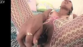 Faith Hinton Ebony Babe Masturbates and Gives Blowjob