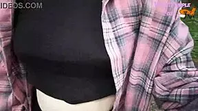 she takes a risky chance with solo public nudity deep in the forest, exposing herself completely