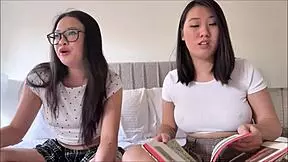 Asian step sisters take wild study break! Uwu tofu & sakura - alex adams