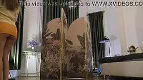 sexy lingerie and mini skirts try on haul with hot brunette babe backstage 😍