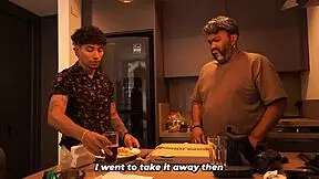 stepson finds stepsister masturbating, 'need help?'