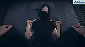 Can this ninja girl complete her secret sex mission in 3D hentai?
