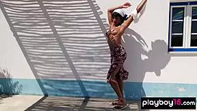 i watch petite asian babe angel constance squeeze an orange on her perfect tits