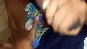 my stepmother helps with a handjob and deep throat