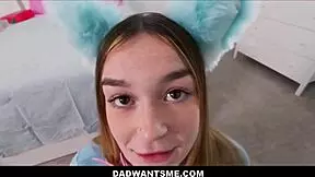 cute skinny teen 18+ stepdaughter with small 18+ tits family sex to orgasm with big cock stepdad pov - della cate jay rock