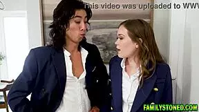 stepsiblings katie kush and david lee ends up having a hot fuck sesh with their stepmom summer stevens and her hookup sophia locke