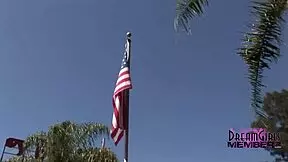 Risky public nudity with petite tatted freak michelle.