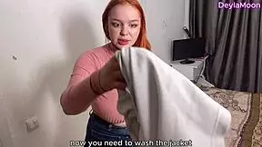 Stepmom stuck in washing machine as stepson inserts huge cock into her pussy s1e12