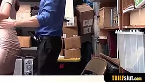 Cute asian shoplifter gets rough fucked on cctv 😏