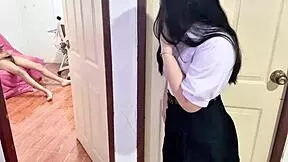 Student caught masturbating on sofa.