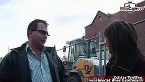 German street casting with a turkish slut