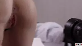 Busty photographer strapon session with model