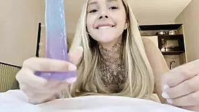 Petite blonde latina goes wild with toys in anal masturbation 😍