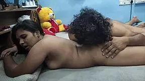 horny desi girl gives sloppy blowjob then boyfriend licks her ass deep