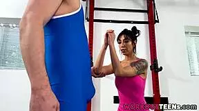 Wrestling buddies get fucked during practice