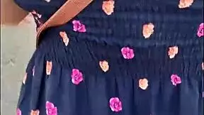 Street Whore Flashes Upskirt Teasingly