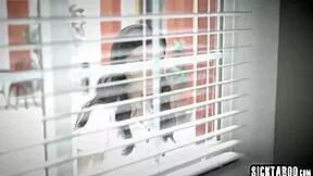 Small tits teen played guy's big hard thing with mouth