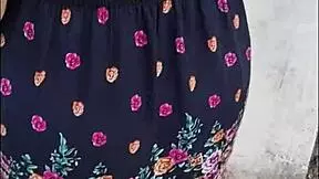 Street Whore Flashes Upskirt Teasingly