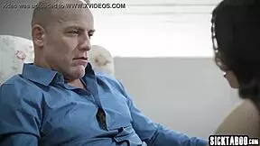 Small tits teen played guy's big hard thing with mouth