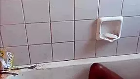 grandpa daddy getting best blowjob bathroom sex